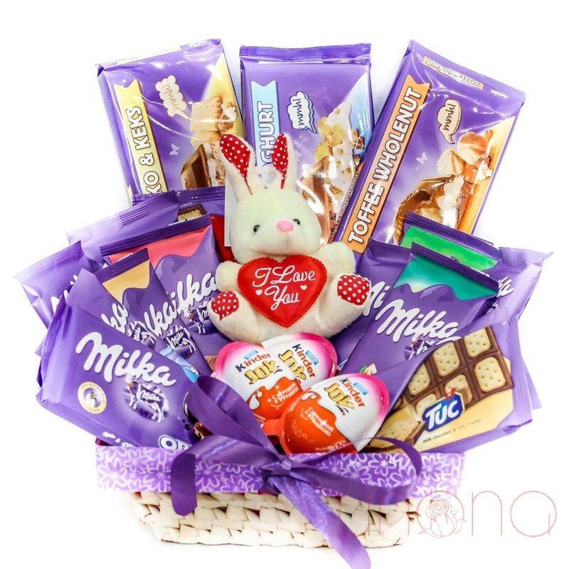 Milka Pleasures Gift Basket