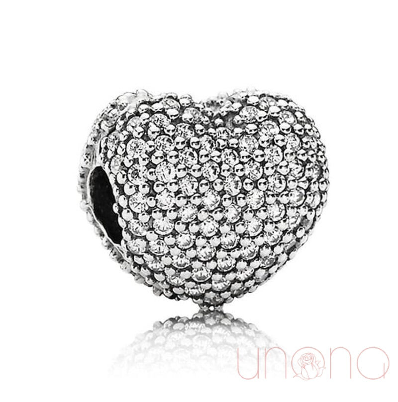 OPEN MY HEART CZ CHARM