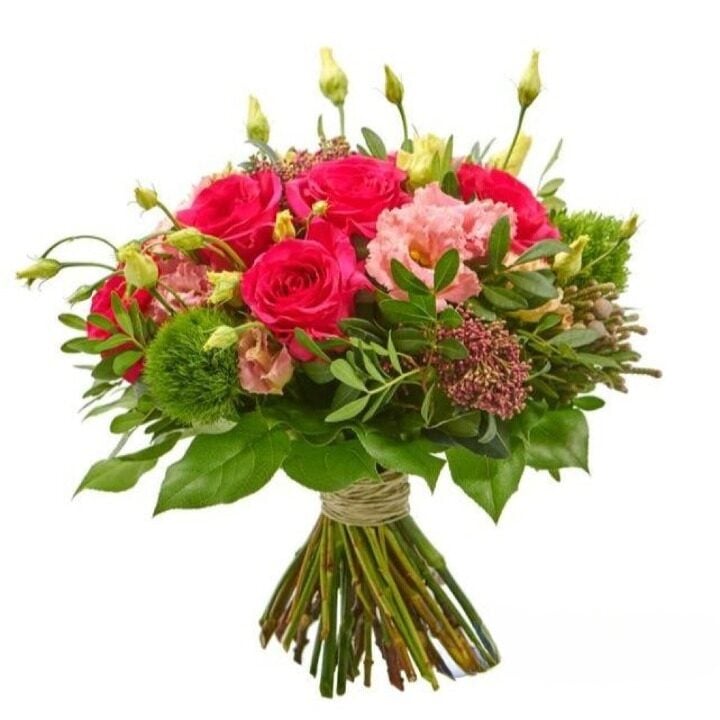 Stunning Brights — Send Pink Roses Bouquet to Ukraine