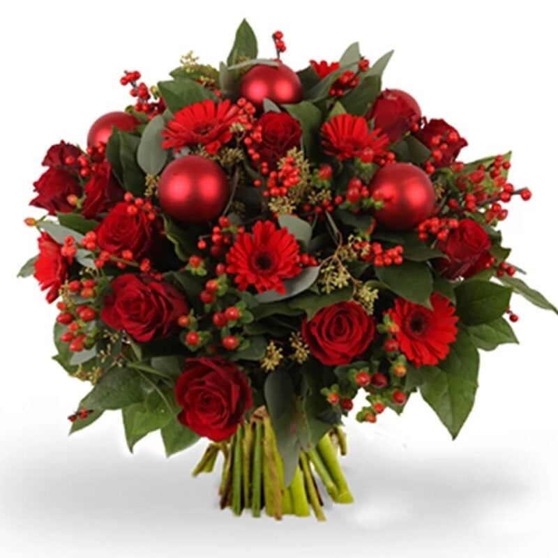 Vivid Red Christmas Bouquet (regular)