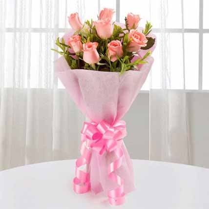 Pink Roses Bouquet (24 Pink Roses)