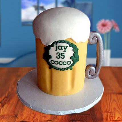 Beer Mug Fondant Cake (Beer Mug Fondant Cake 2 Kg)