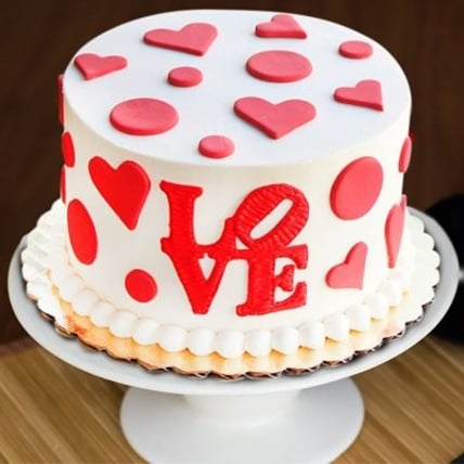 Love Fondant Cake (Love Fondant Cake 1 Kg)