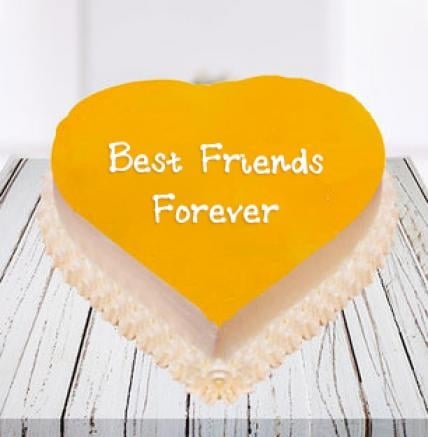 Heart Shape BFF Cake (1 Kg Butter Scotch Cake)