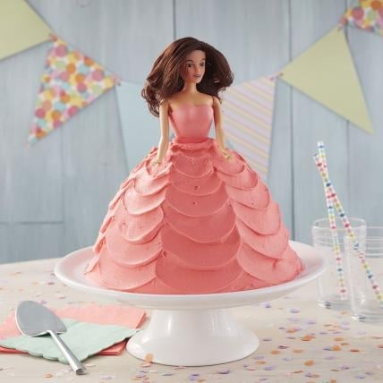 Lovely Pink Dress Barbie Cake (2 Kg Cake)