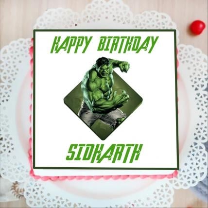 The Hulk Photo Cake (1 Kg cake)