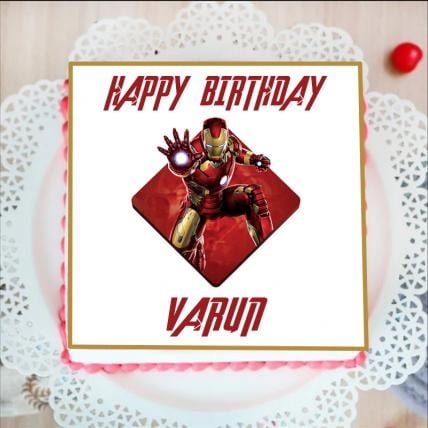 Iron Man Photo Cake (1 Kg cake)