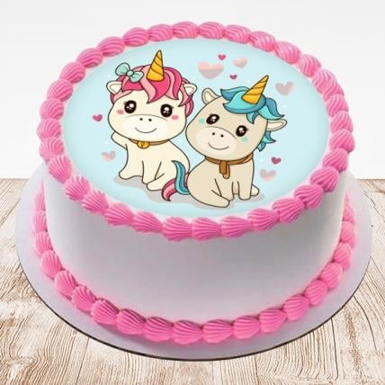 Unicorn Birthday Photo Cake (1 Kg)