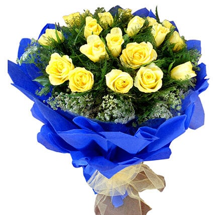 Yellow Roses Bouquet Large (50 Roses)