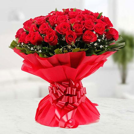 Red Roses Bouquet Large (75 Roses)