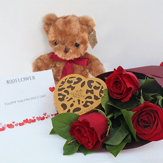 Love Always With Teddy Bear And Chocolates