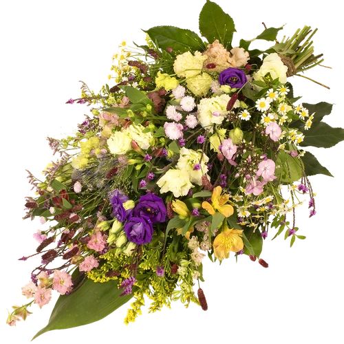 Funeral bouquet with wildflowers (Funeral bouquet medium approx 60cm with wild flowers)
