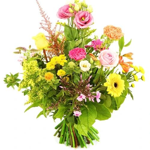 Playful bouquet yellow - pink - orange (Small Playful bouquet yellow - pink - orange)