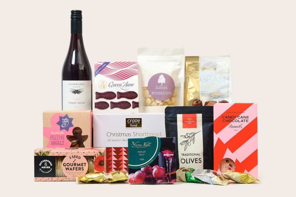 Large Festive Box & Red Wine