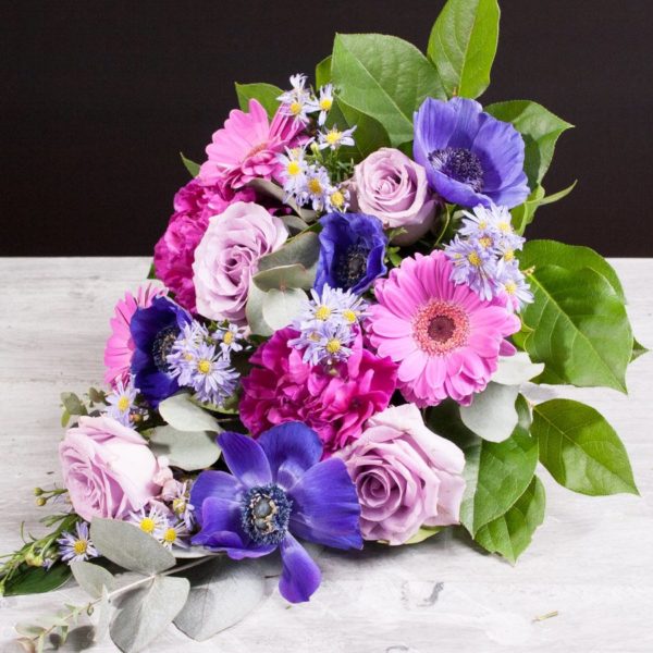 Stretcher Bouquet, Blue And Purple