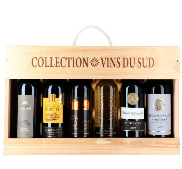 South of France Collection - Wooden Gift Box of 6 x half bottles