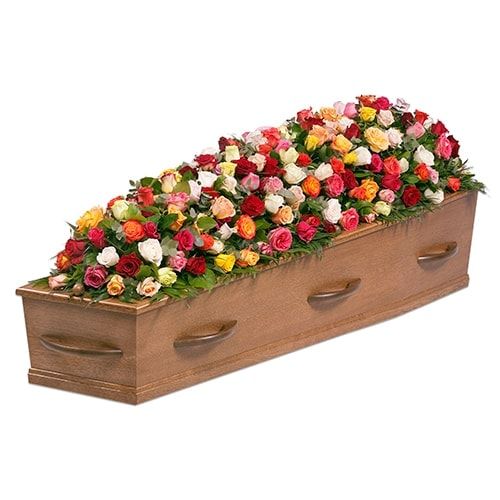 Casket decoration mixed roses (Standard (S))