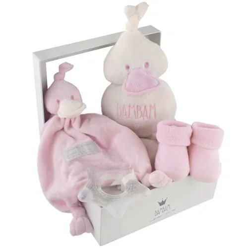 Geboorte cadeau BamBam roze compleet pakket