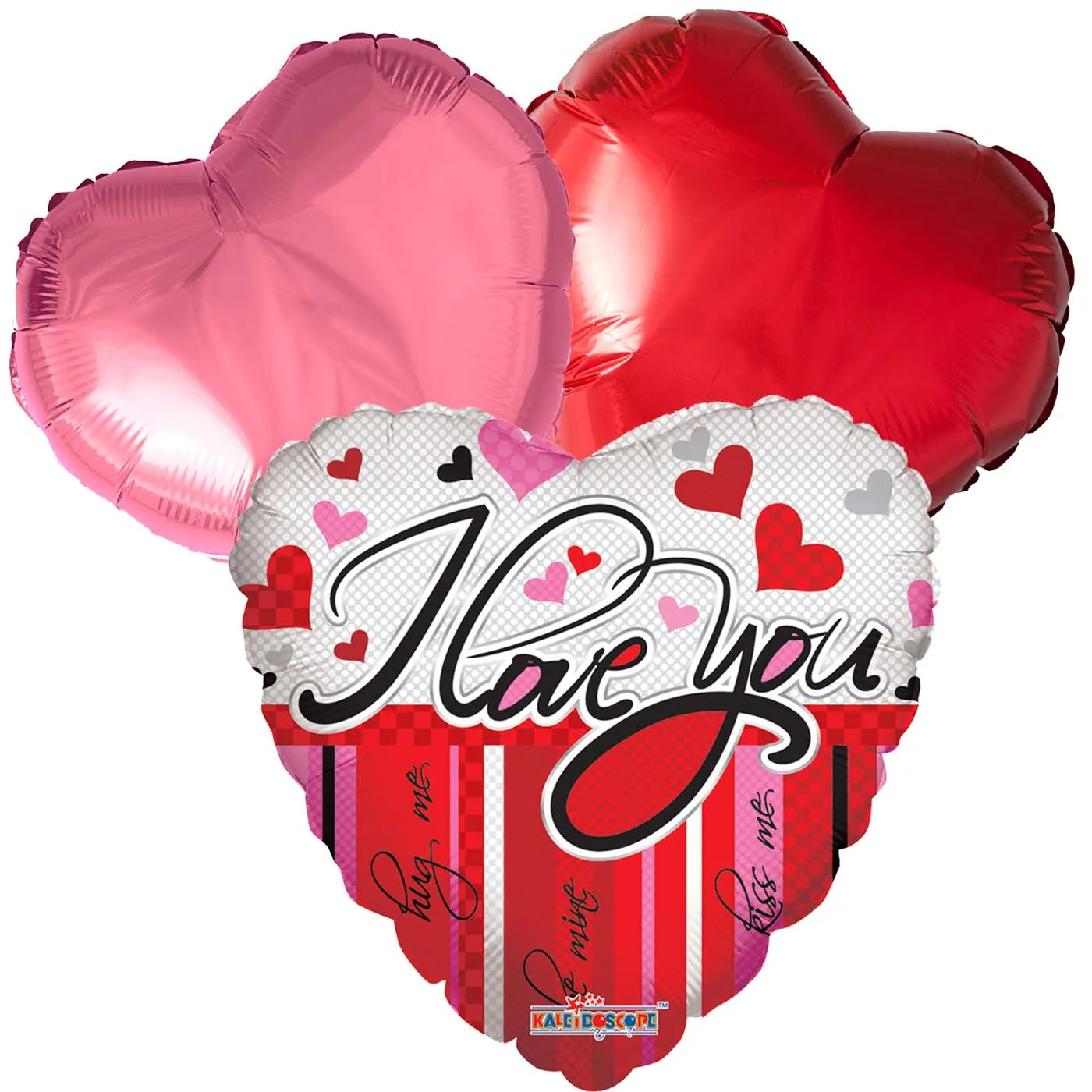 Ballonboeket I love you many hearts 2+1 gratis
