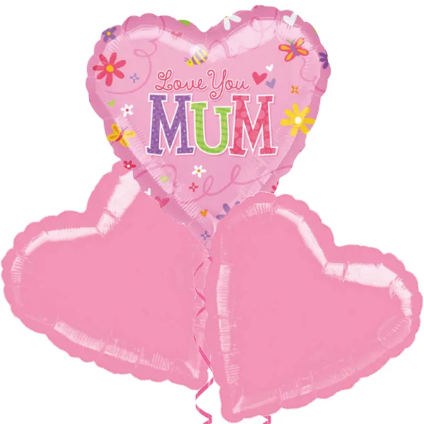 Ballonboeket love you Mum 2+1 gratis