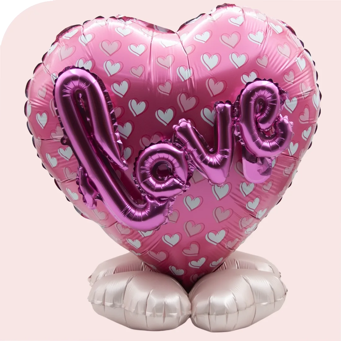 Ballon cadeau love roze