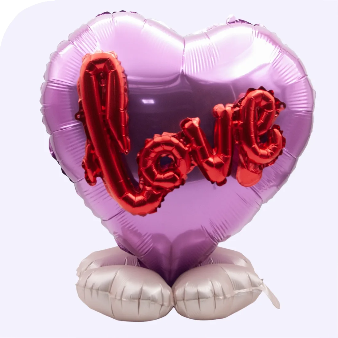 Ballon cadeau love lila