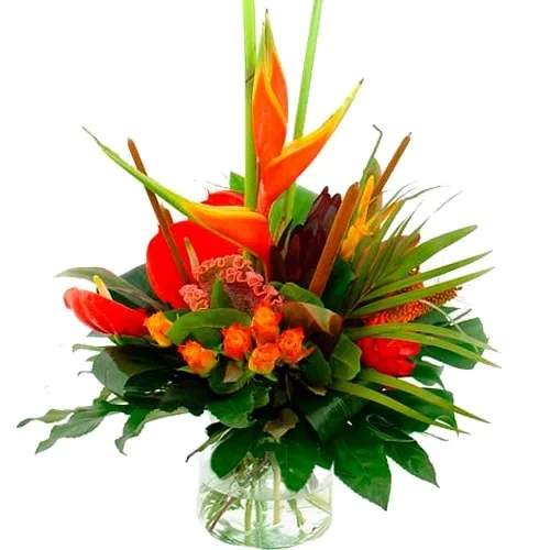 Tropisch boeket een echt bloemen spektakel