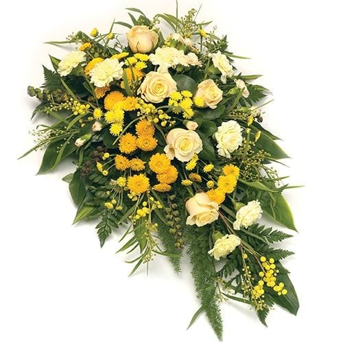 Funeral arrangement yellow cream (Standard (S))