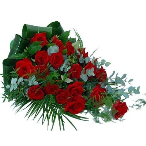 Funeral bouquet of red roses (Standard (S))
