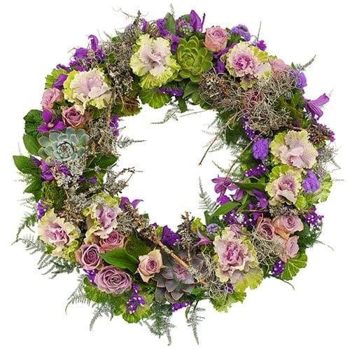 Funeral Wreath Ajour blue, purple