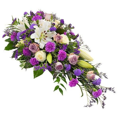 Funeral arrangement lilac-purple white (Standard (S))