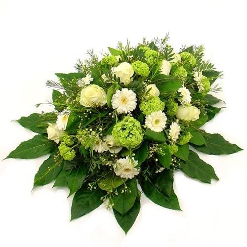 Funeral arrangement with white flowers (Standard (S))