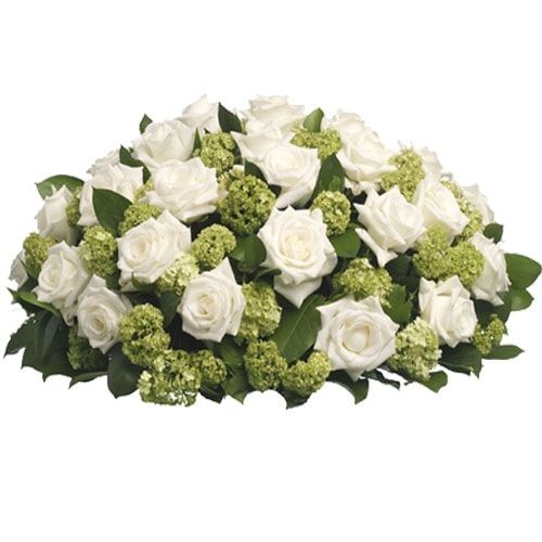 Funeral arrangement of white roses (Standard (S))
