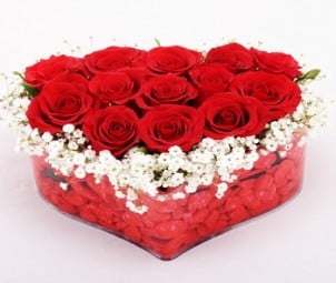 Box Red Roses Heart - Heart Journey