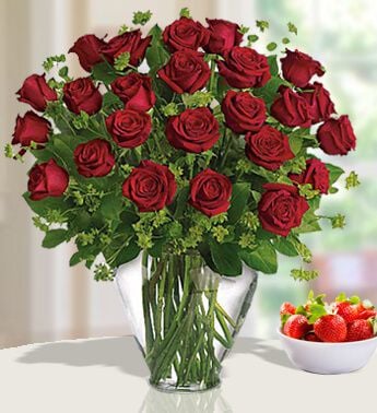 Sweetness And Light (24 Red Roses)
