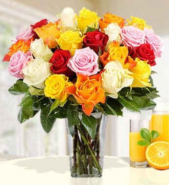 Mixed Roses (20 stems of Mixed Colour Roses)