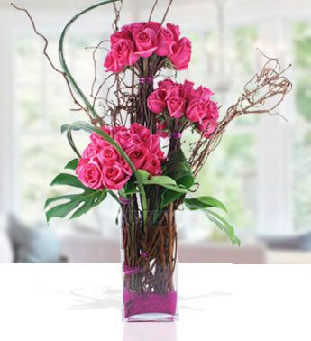 Modern Arrangement (48 Pink Roses)