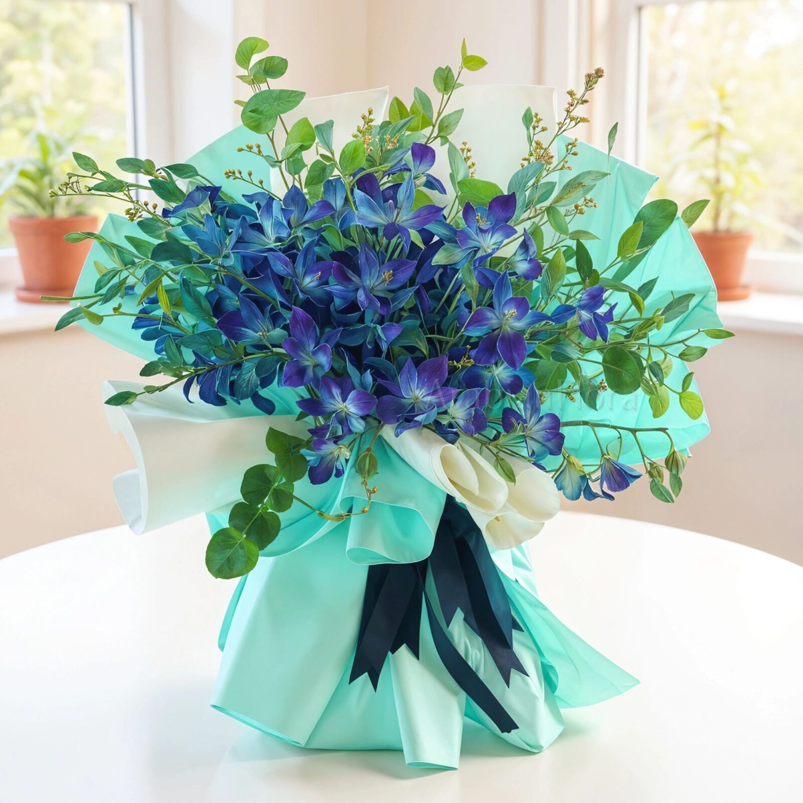 Blue Orchids Bouquet (Classic)