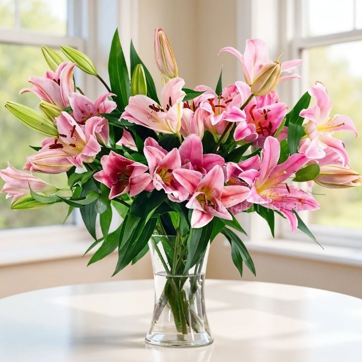 Pink Lilies in a Vase (Classic)