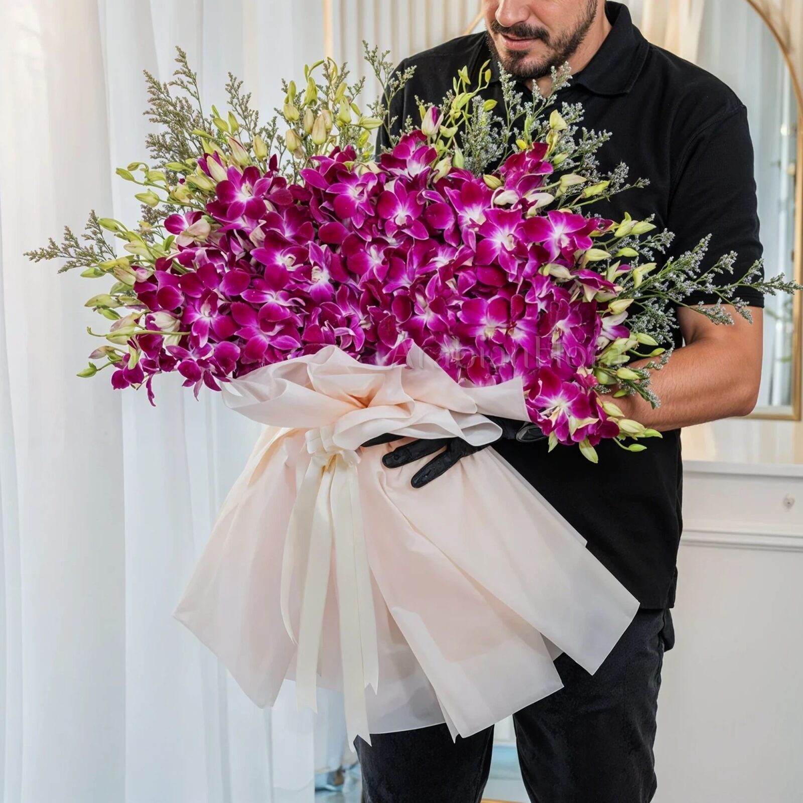 40 Purple Orchids Bouquet (Classic)