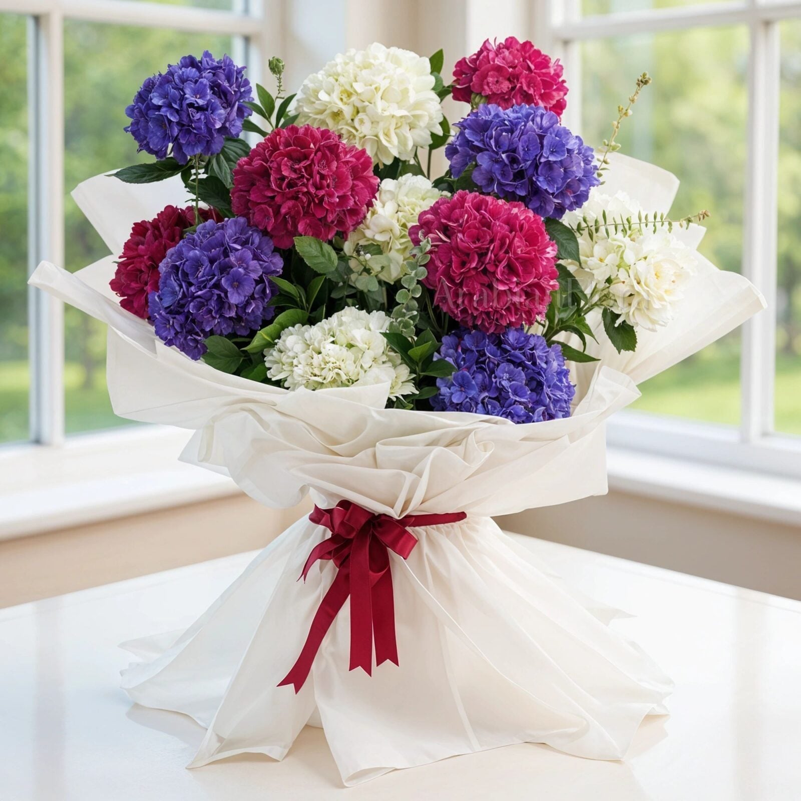 Tri-Color Hydrangea Bouquet (Classic)