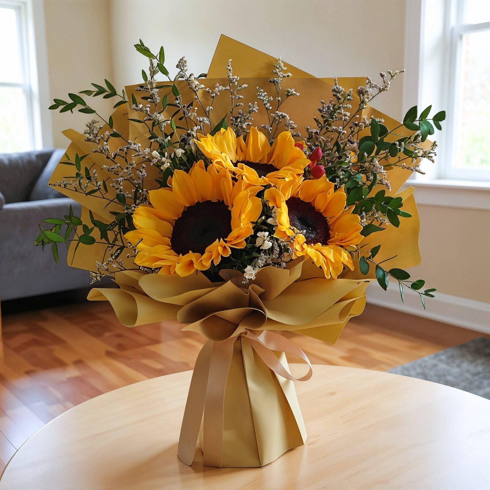 Bouquet of 3 Sunflowers (Classic)