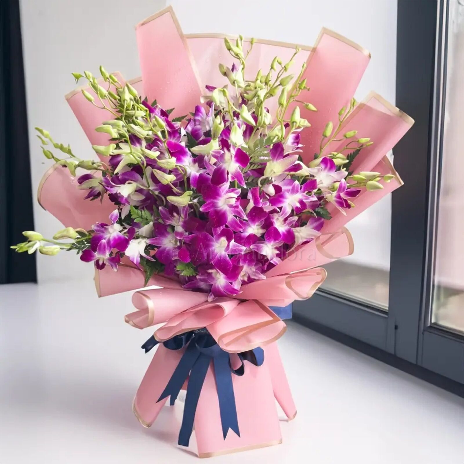 Purple Dendrobium Orchids Bouquet (Classic)