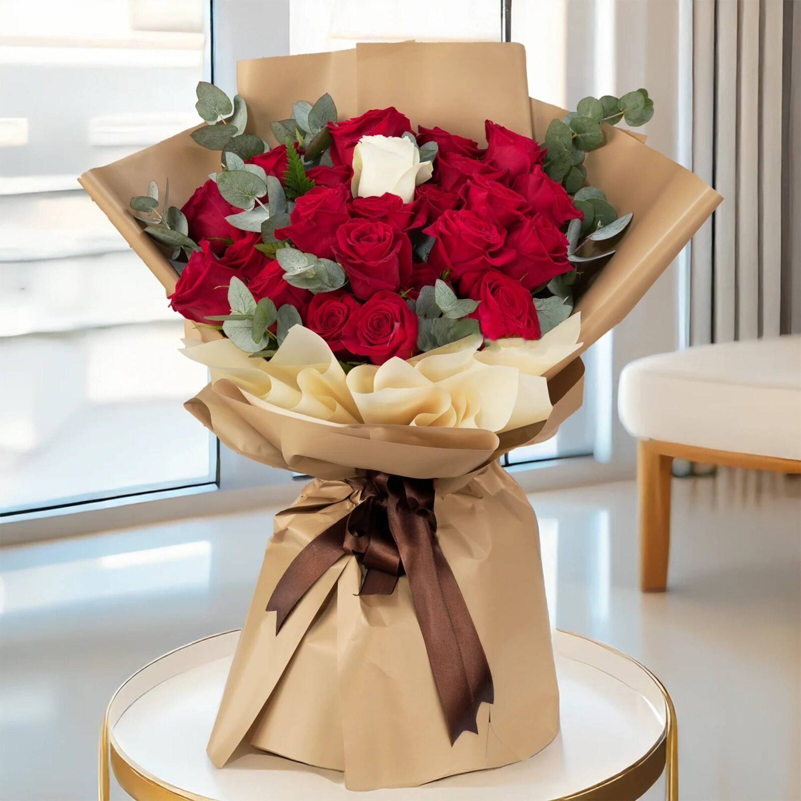 20 Red & White Roses Harmony (Classic)