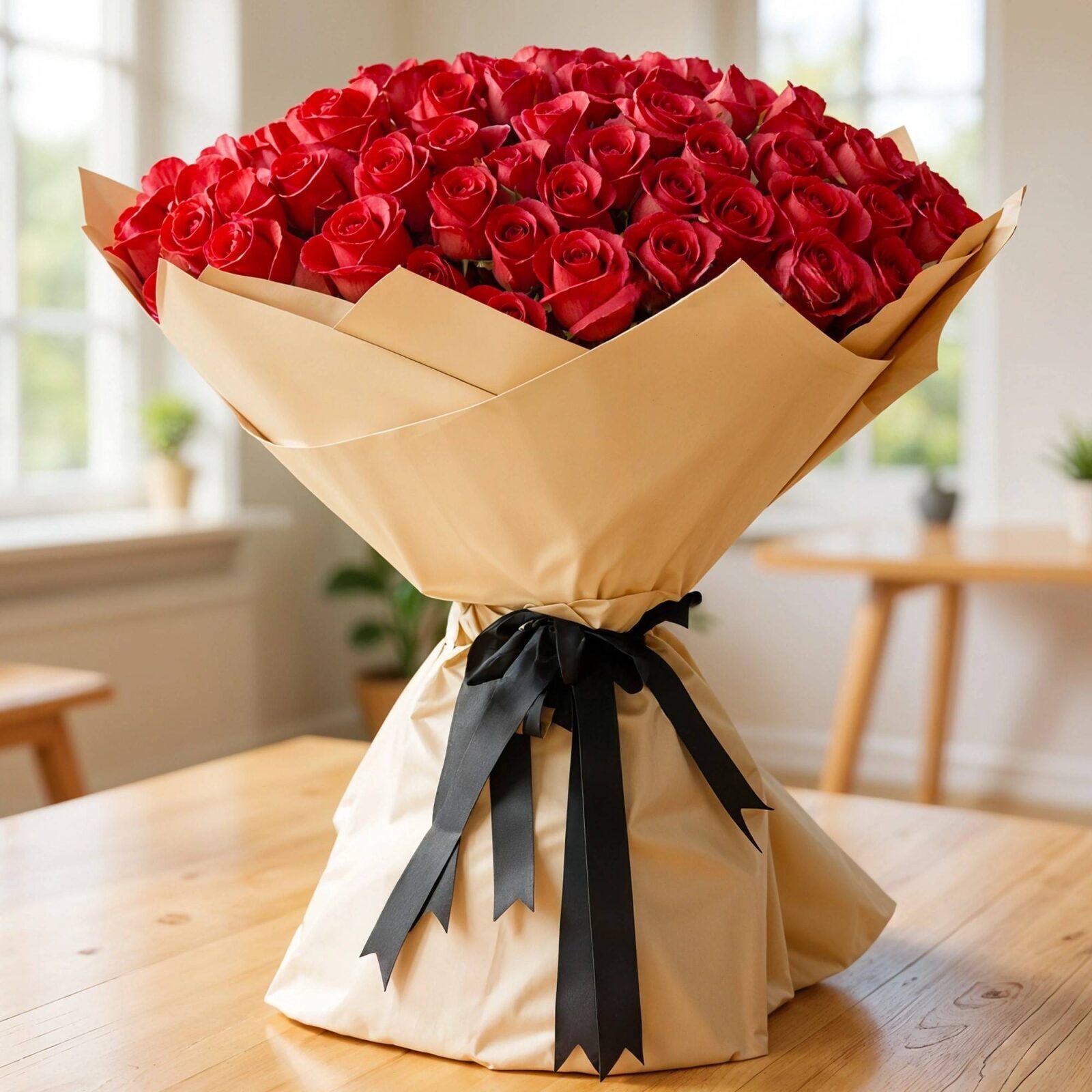 Classic 100 Red Roses Bouquet (Classic)
