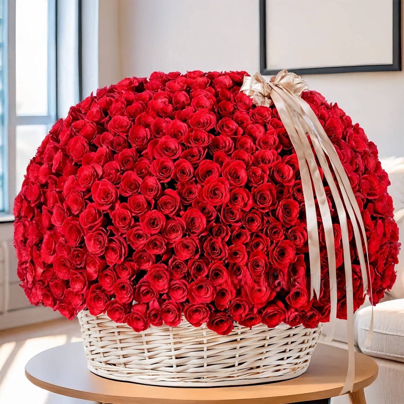 Red Roses in Basket (Classic)