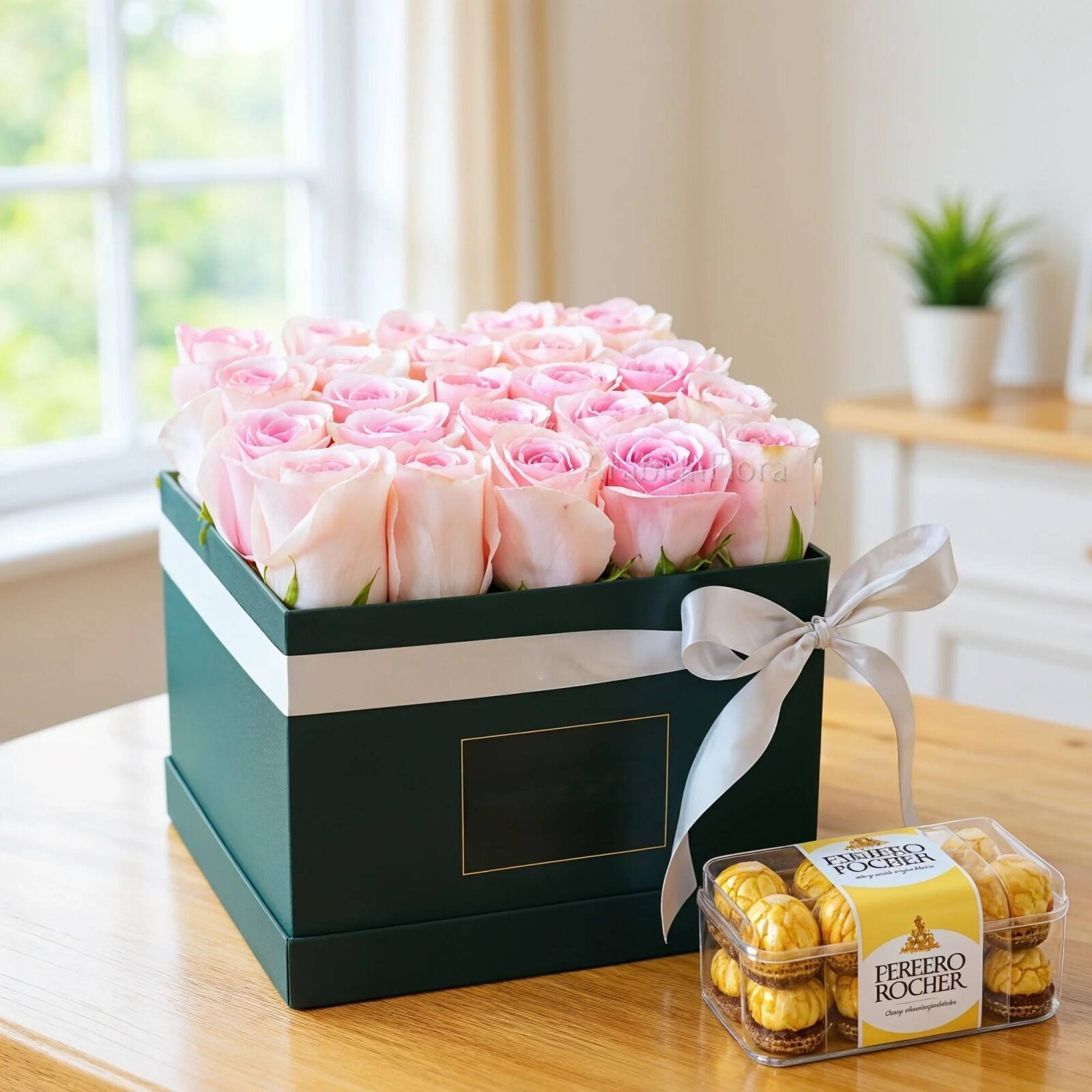 Box of Pink Roses & Chocolate (Classic)