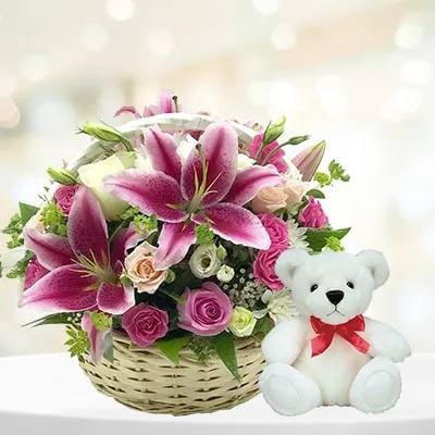 Basket Of Joy With Teddy (Classic)