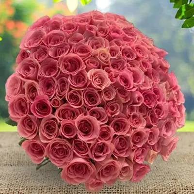 Pink Roses Bouquet (Deluxe)