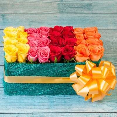 Mix Color Roses In Box (Classic)